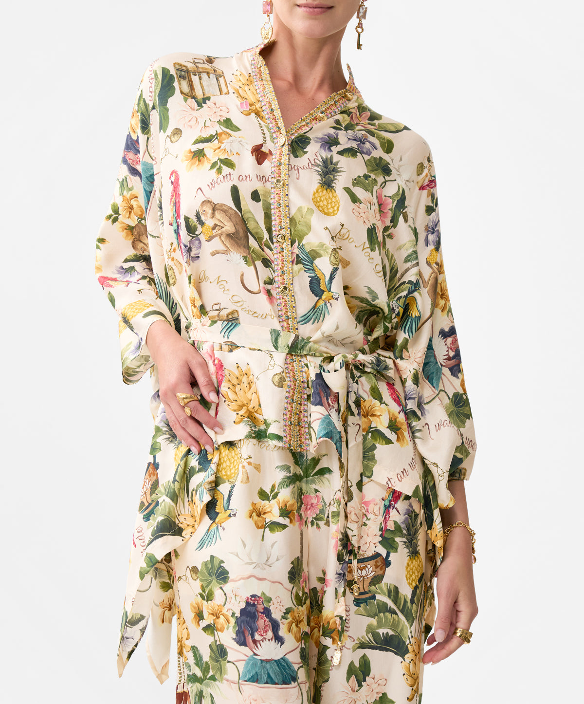 Button Through Scarf Blouse