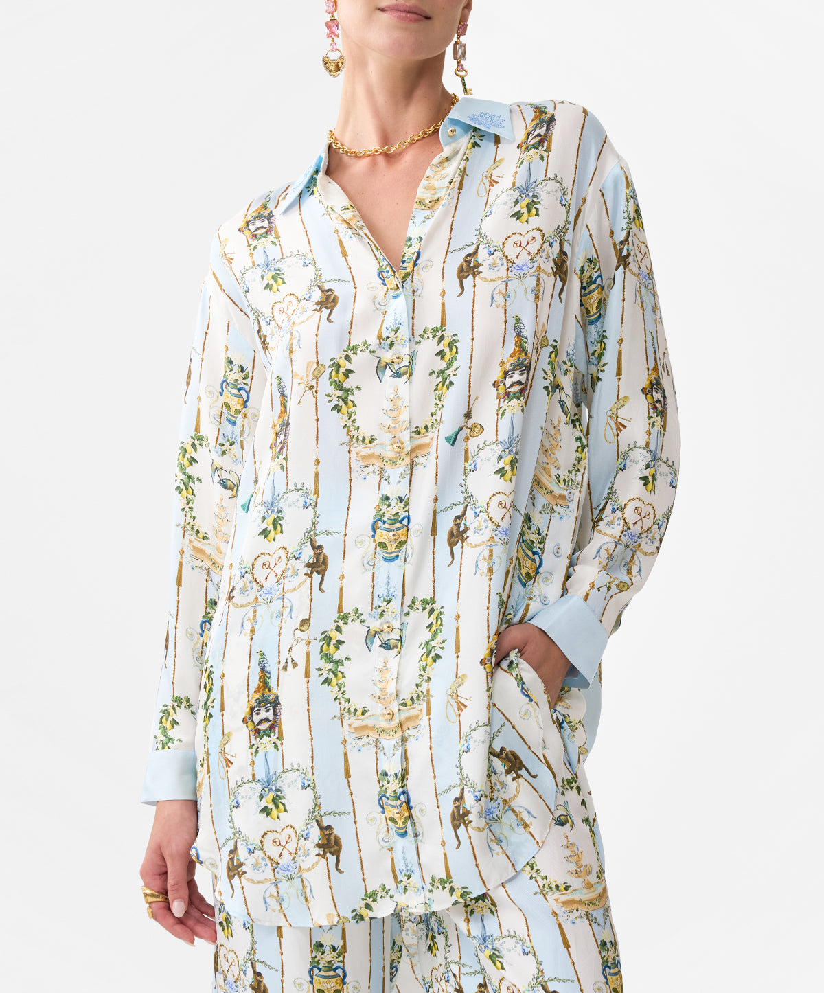Shirt Tunic With Side Buttons