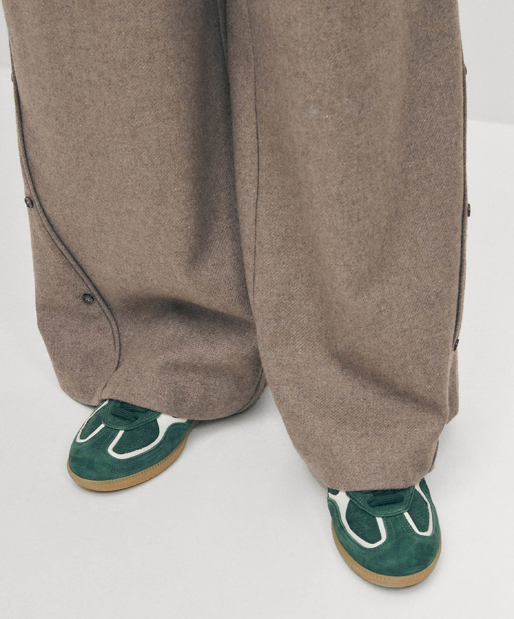 Tb.490 Rife Forest Green Leather Sneakers