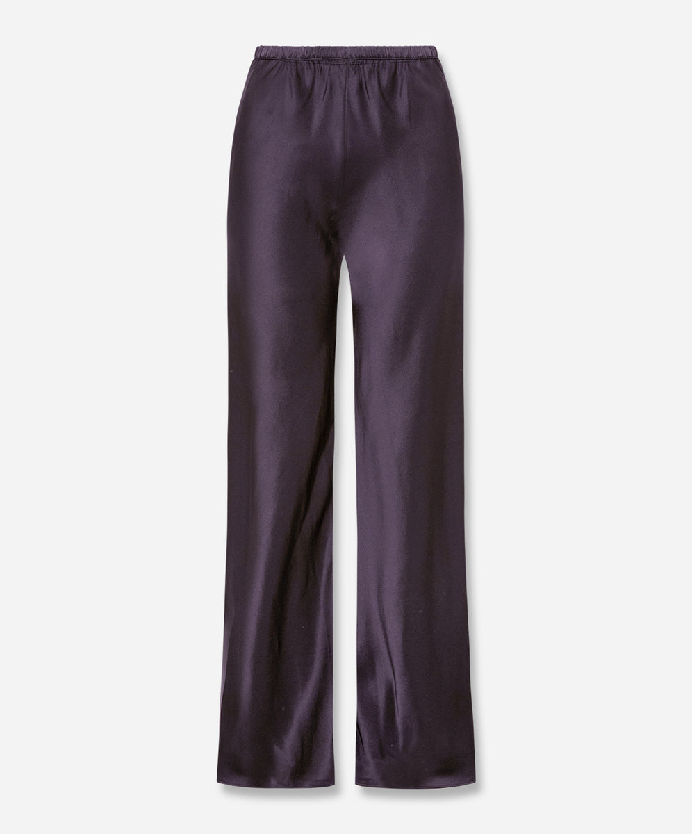 Flotte Silk Bias Cut Pant, Black/Multi, Pants