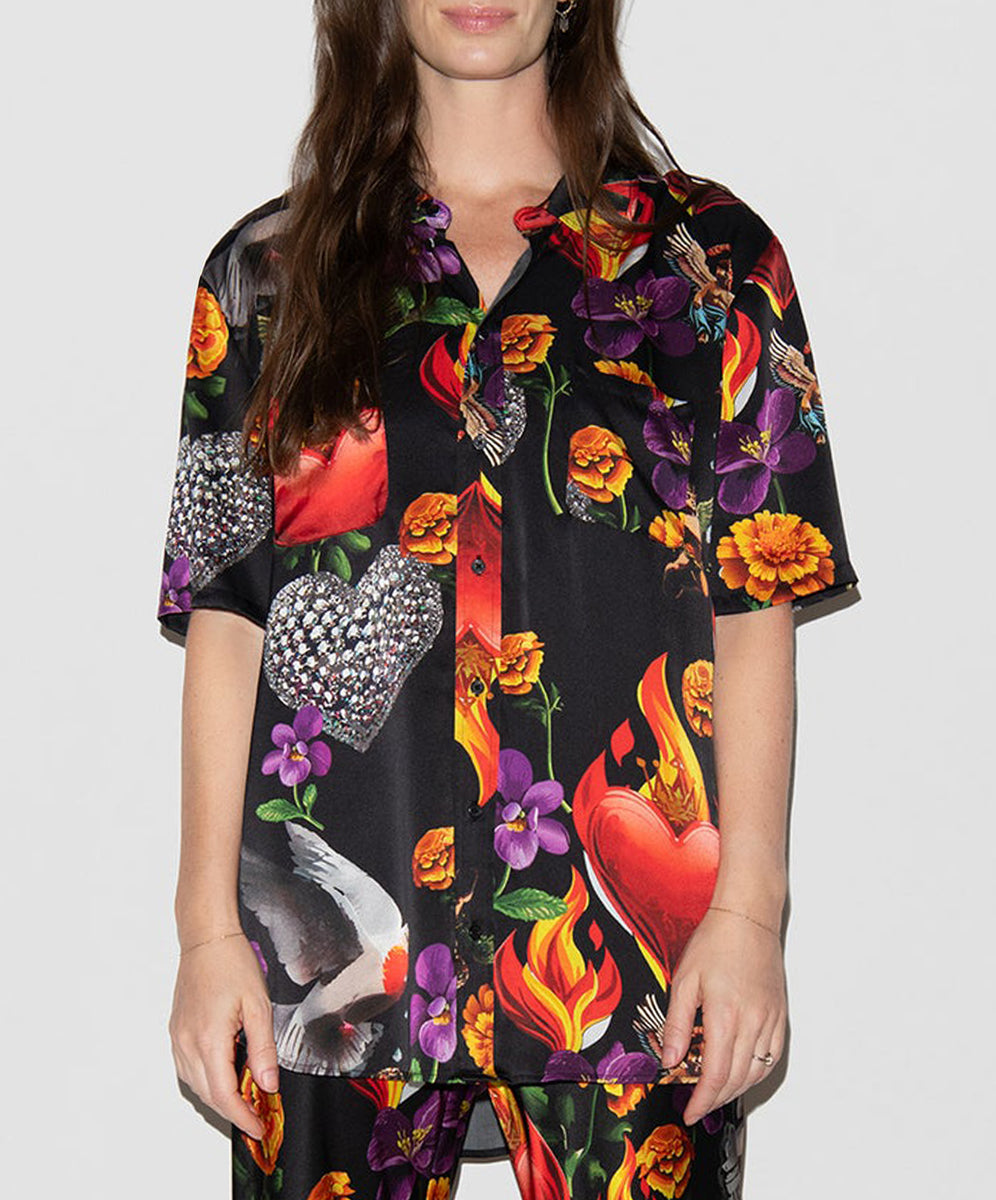 Short Sleeve Boyfriend Shirt Bleeding Dove main image 1
