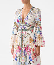Load image into Gallery viewer, Shaped Waistband Dress With Ruffle Sleeve