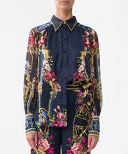 Load image into Gallery viewer, Button Through Blouson Sleeve Blouse