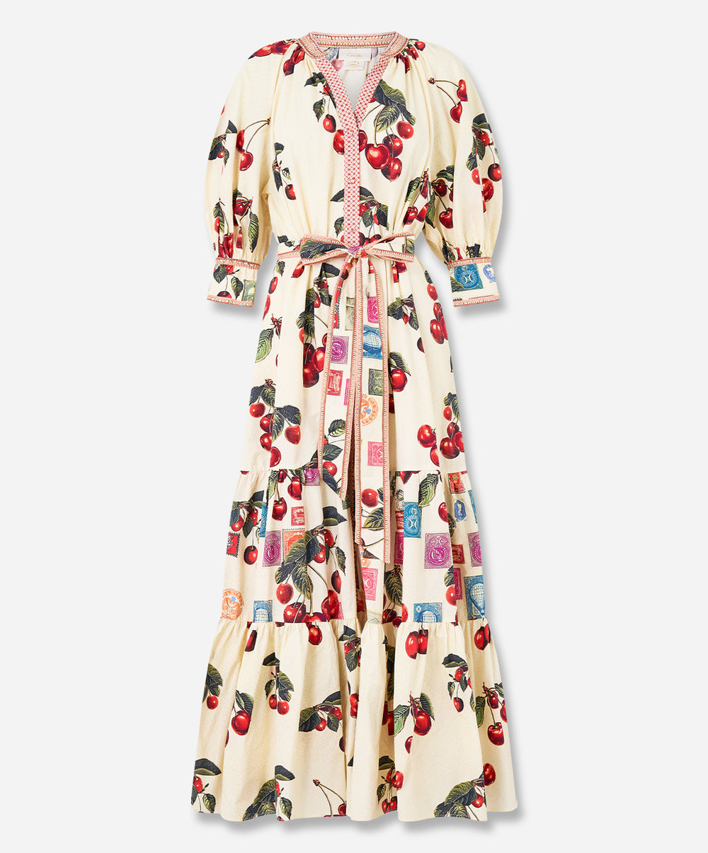 Tiered Shirt Dress With Short Sleeve