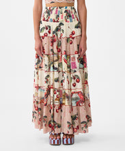 Load image into Gallery viewer, Shirred Waist Tiered Circle Skirt