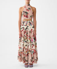Load image into Gallery viewer, Shirred Waist Tiered Circle Skirt