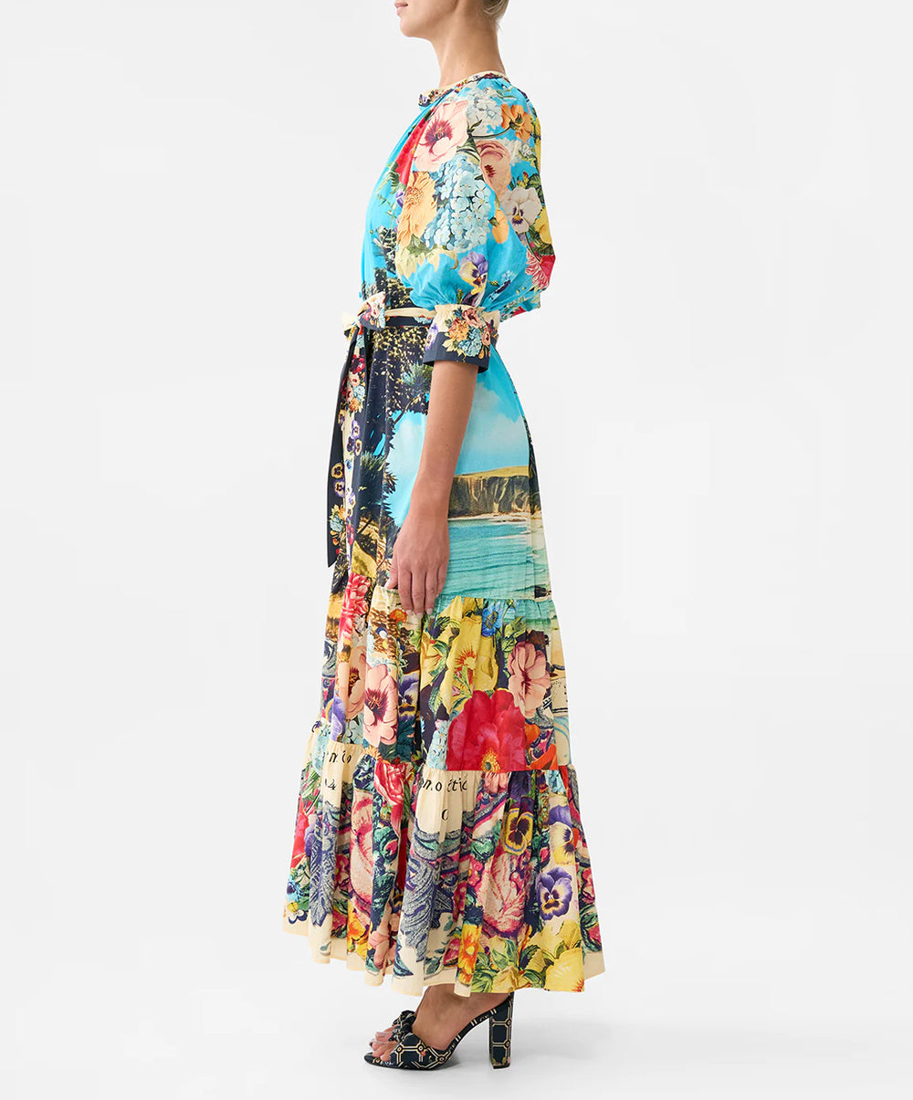Tiered Shirt Dress With Short Sleeve