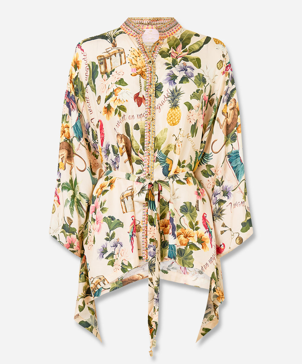 Button Through Scarf Blouse