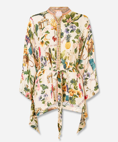 Button Through Scarf Blouse