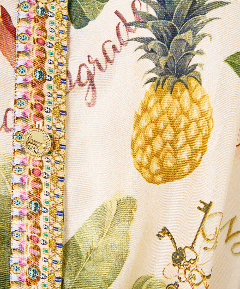 Button Through Scarf Blouse