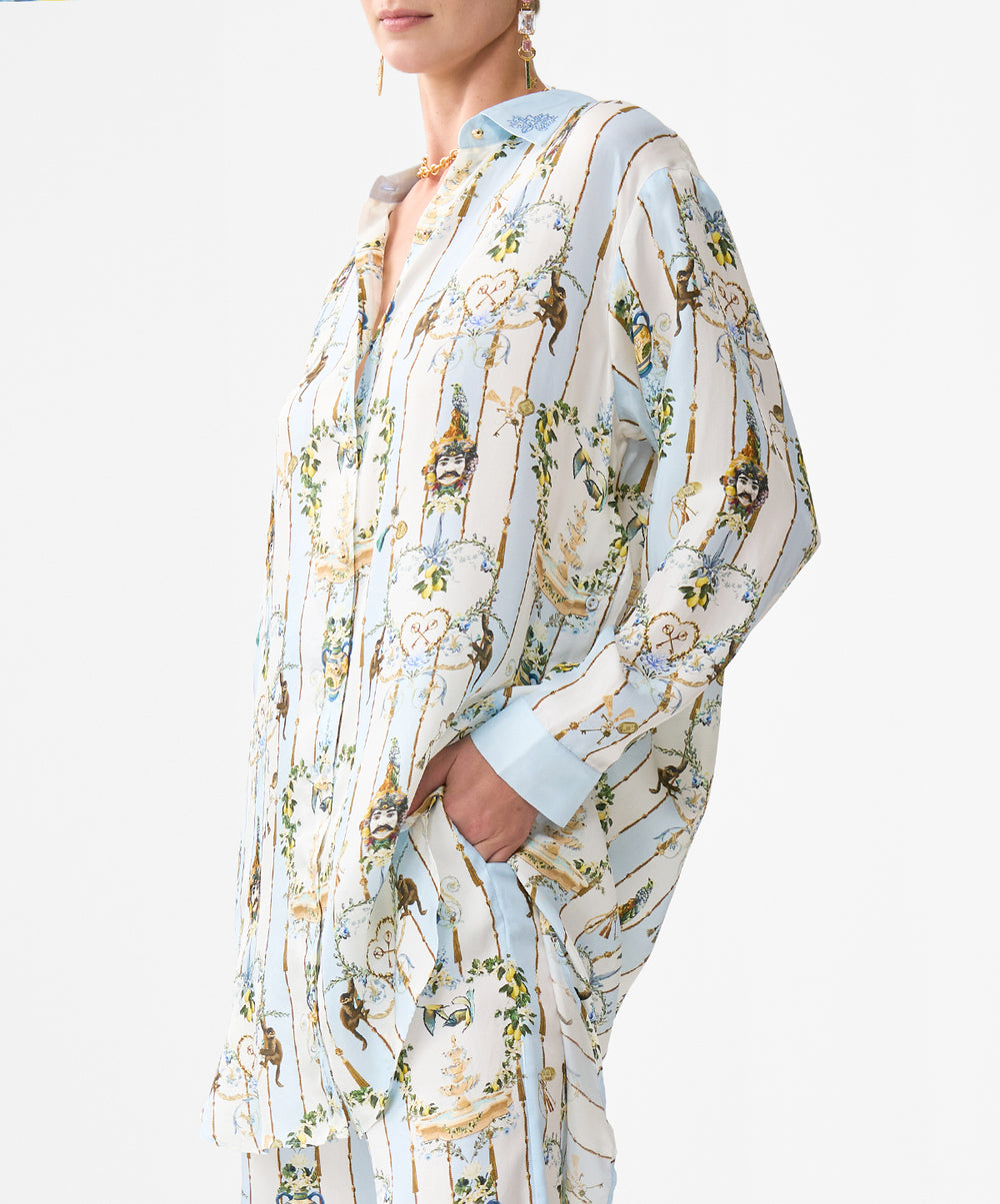 Shirt Tunic With Side Buttons