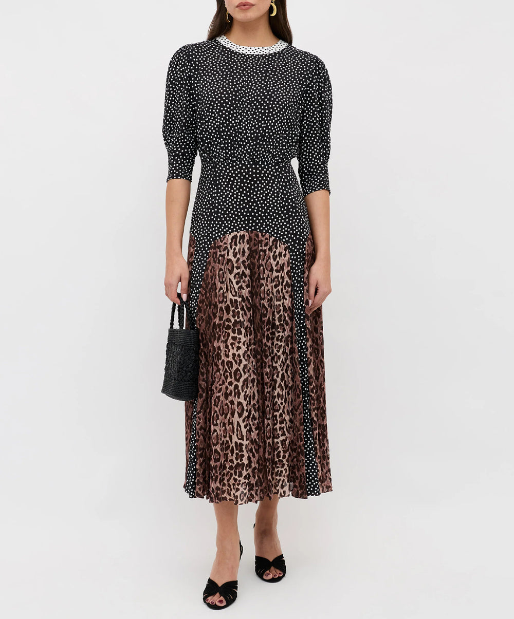 Meg Leopard Midi Dress
