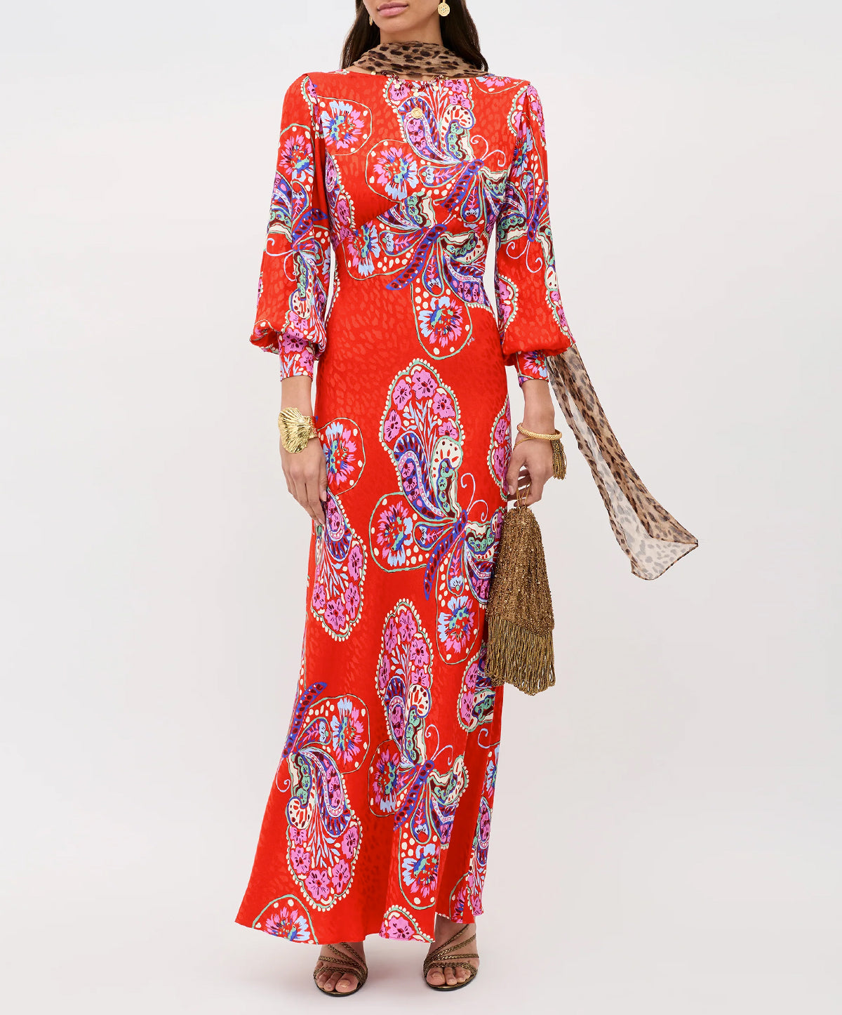 Marni Satin Jacquard Gown