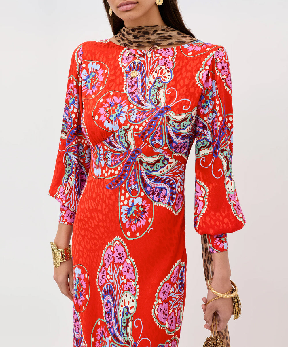 Marni Satin Jacquard Gown