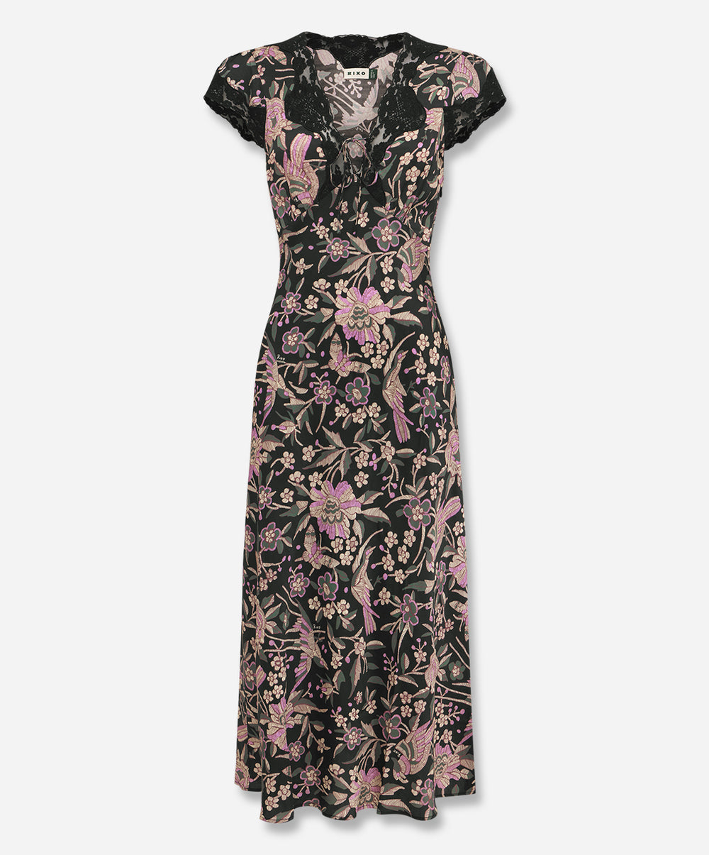 Amari Satin Midi Dress