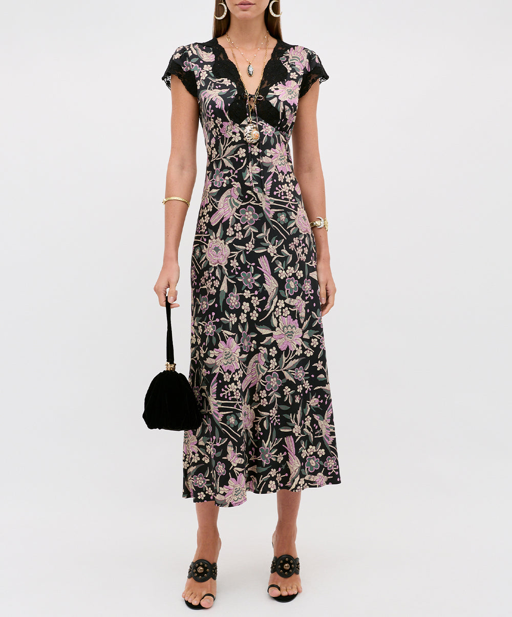 Amari Satin Midi Dress