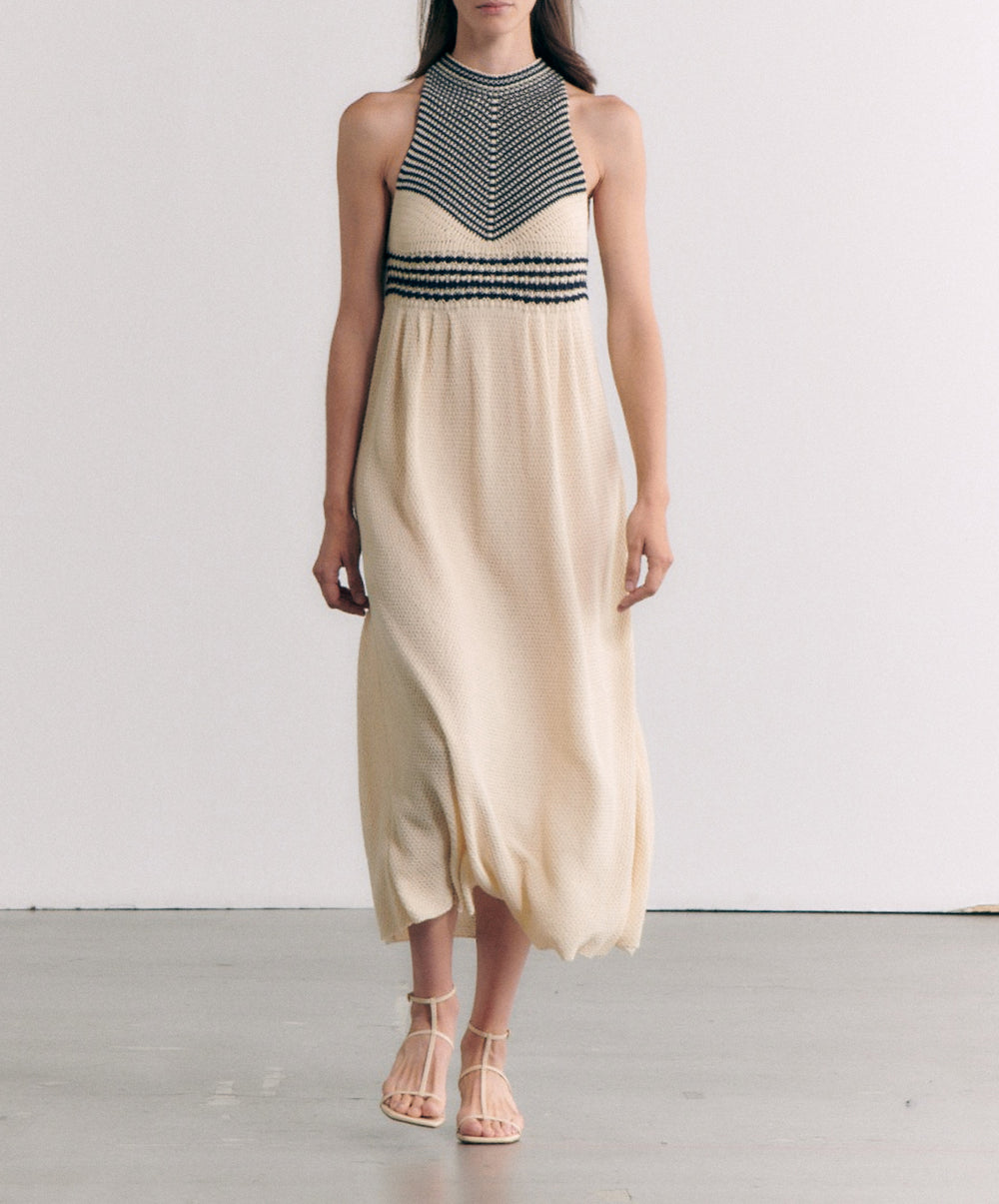 Textured Halter Dress