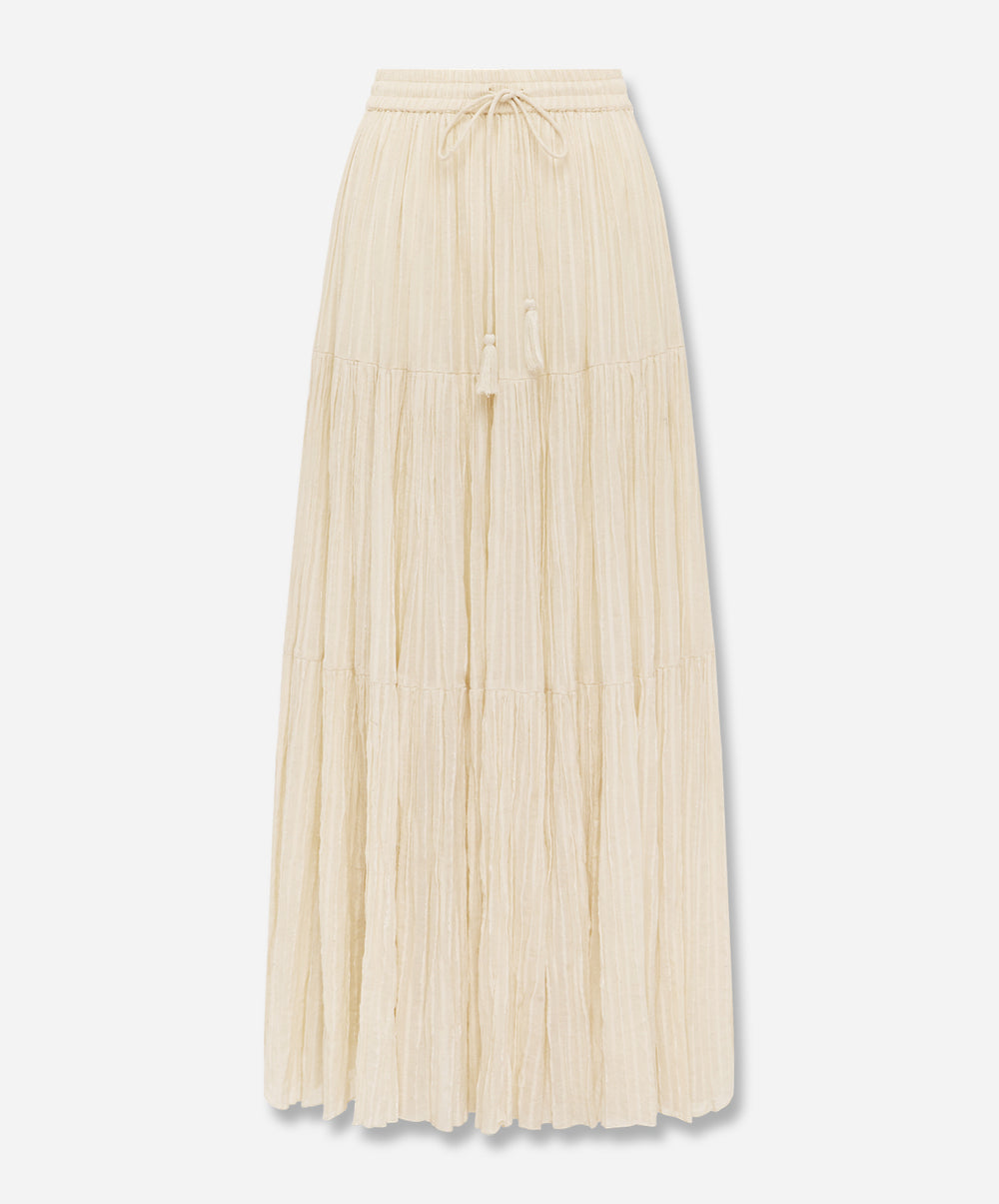 Ruffled Long Skirt