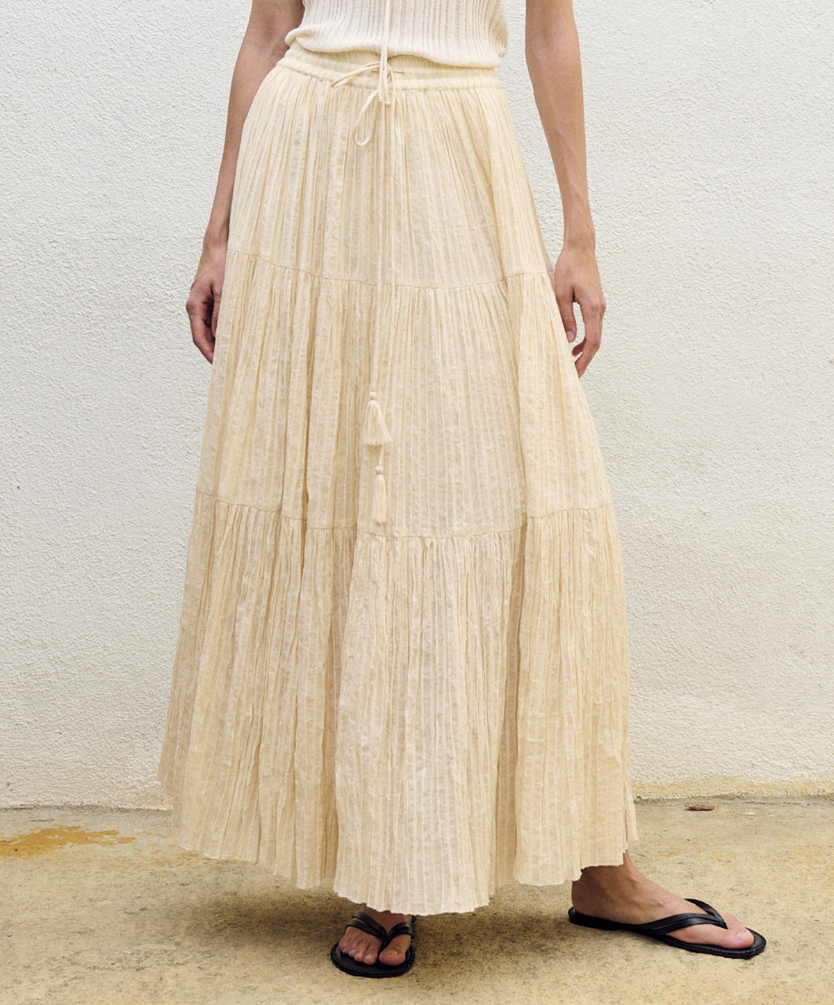 Ruffled Long Skirt
