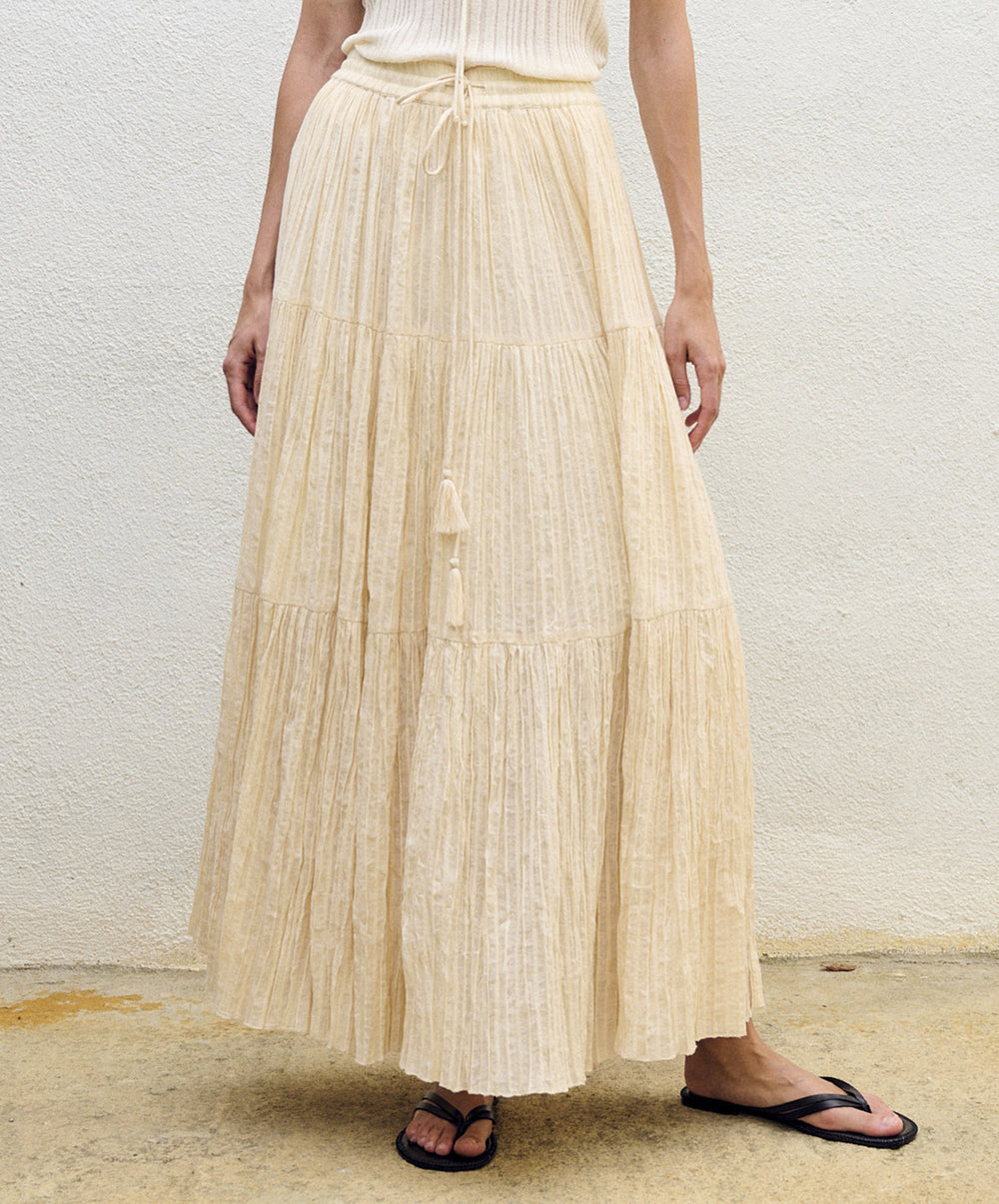Ruffled Long Skirt