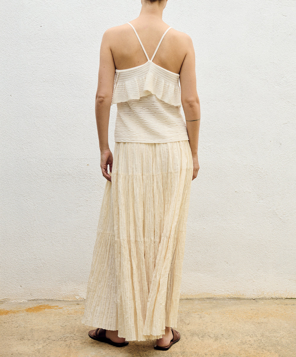 Ruffled Long Skirt