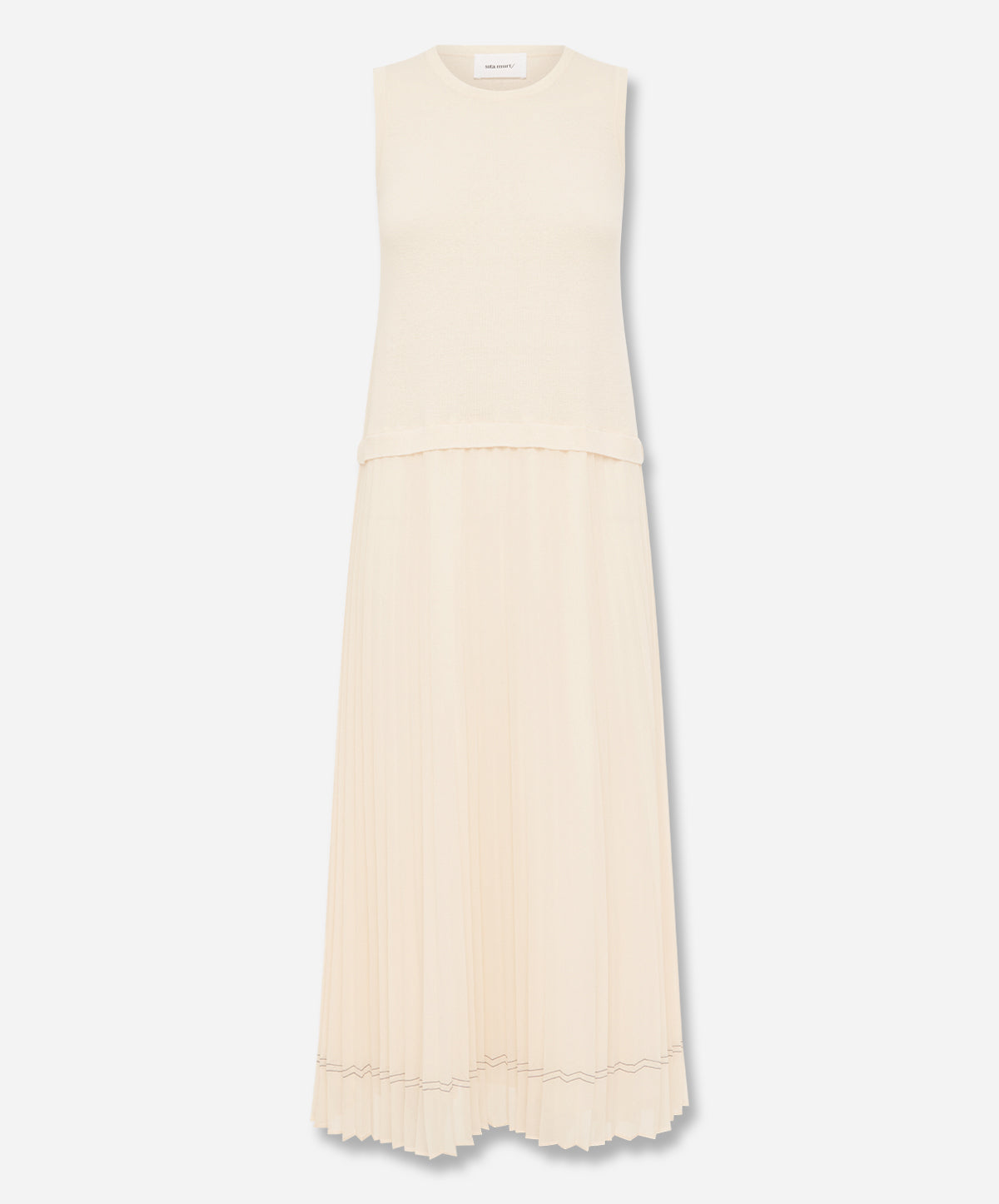 Knitted And Plain Long Dress