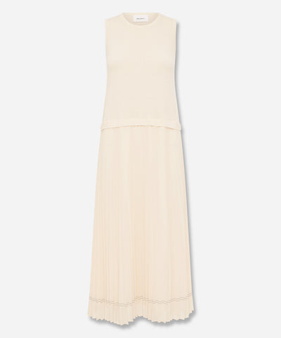 Knitted And Plain Long Dress