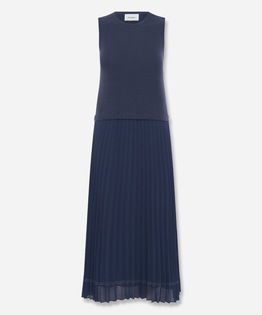 Knitted And Plain Long Dress