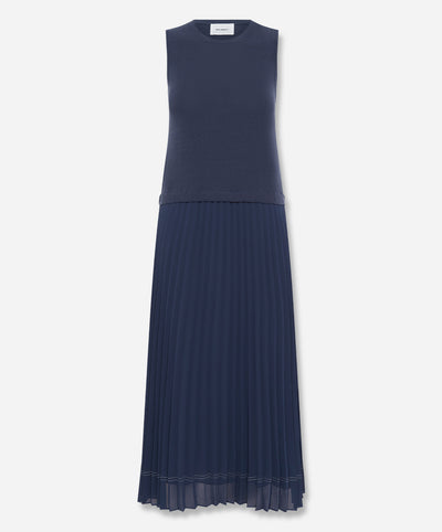 Knitted And Plain Long Dress
