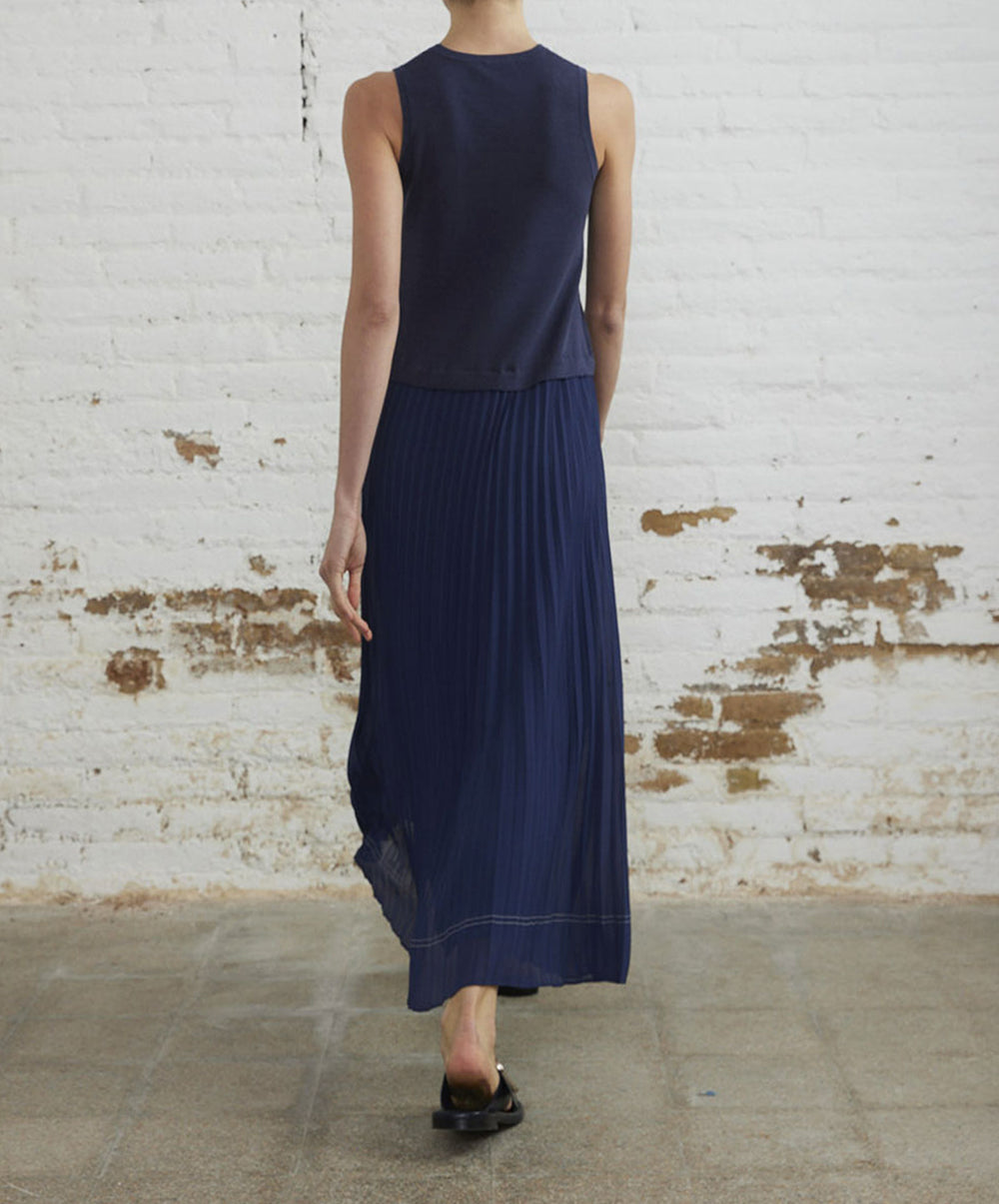 Knitted And Plain Long Dress