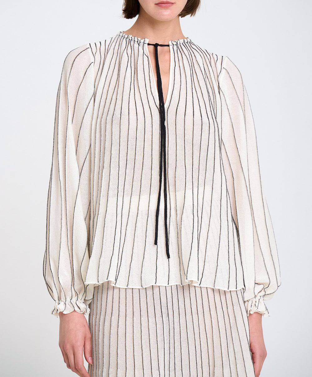 Radial Knitted Blouse