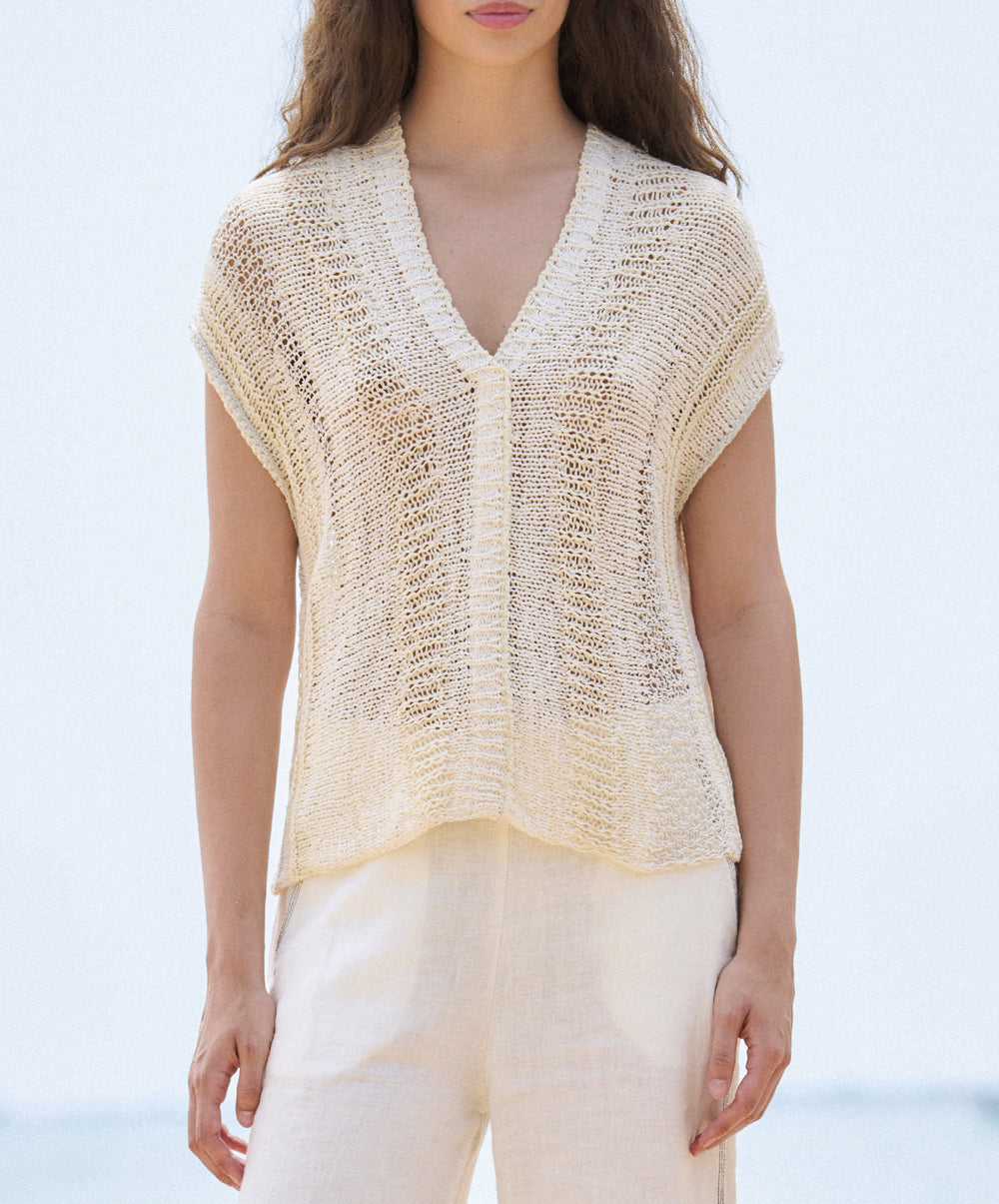 Rustic Sleeveless Sweater
