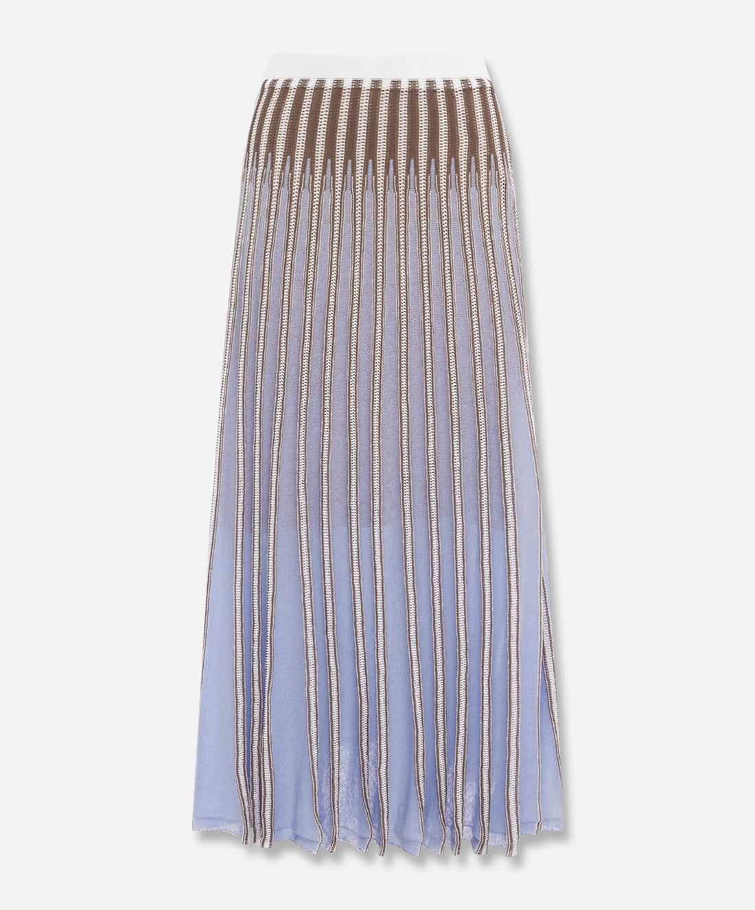 Striped Radial Knit Skirt