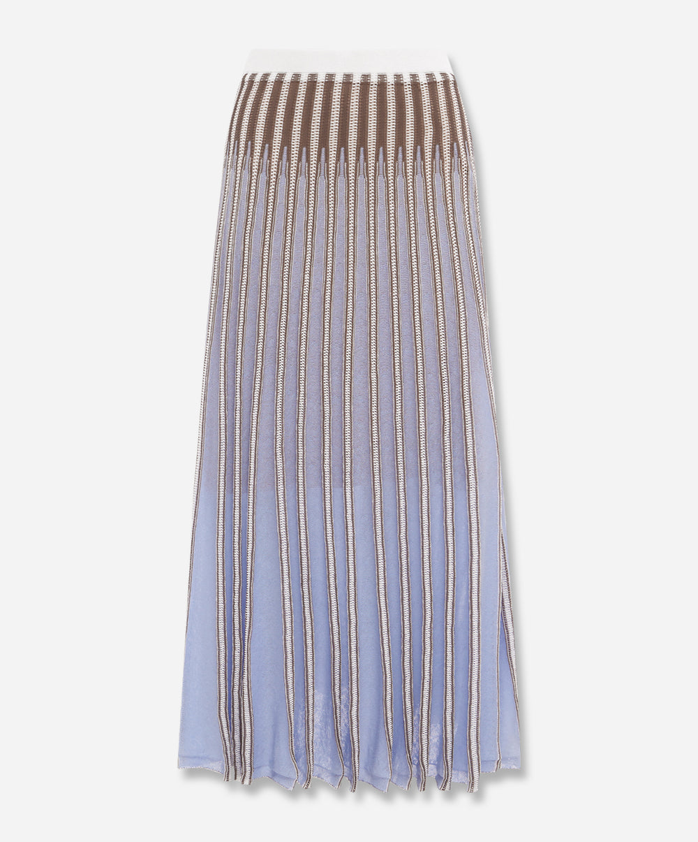 Striped Radial Knit Skirt
