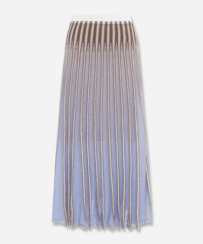 Striped Radial Knit Skirt