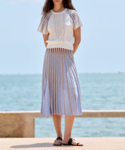Load image into Gallery viewer, Striped Radial Knit Skirt