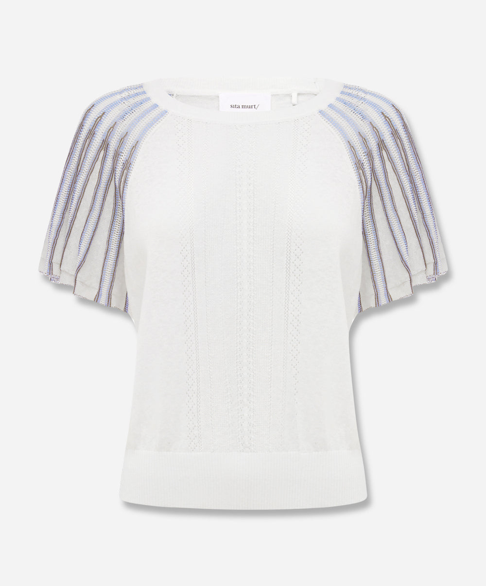Radial Flared Sleeve Sweater