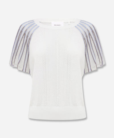 Radial Flared Sleeve Sweater