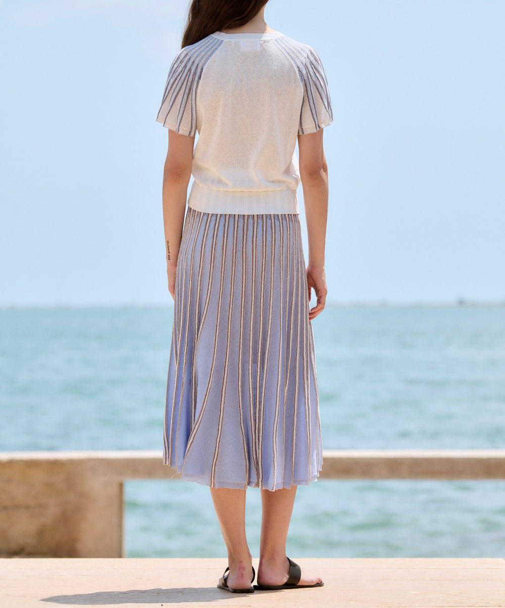 Radial Flared Sleeve Sweater