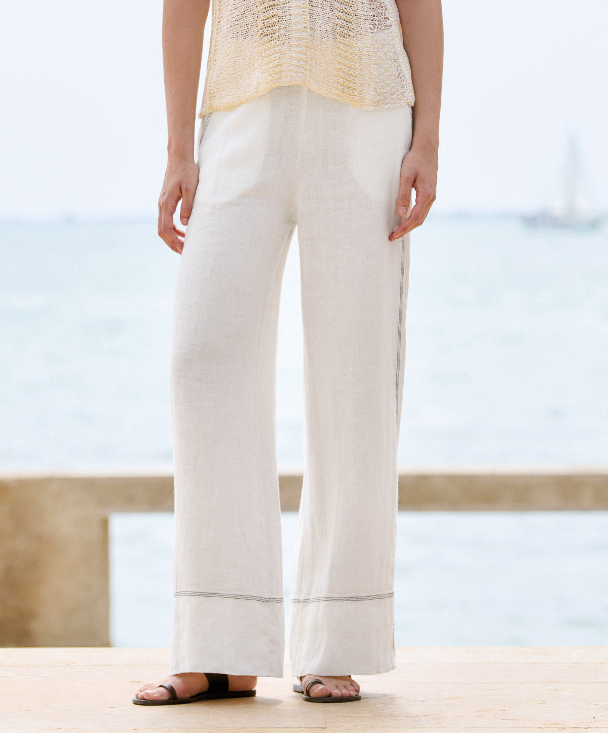 Straight Linen Pants