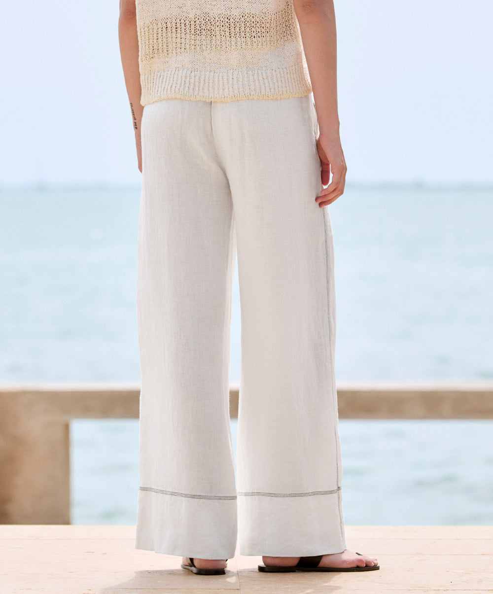 Straight Linen Pants