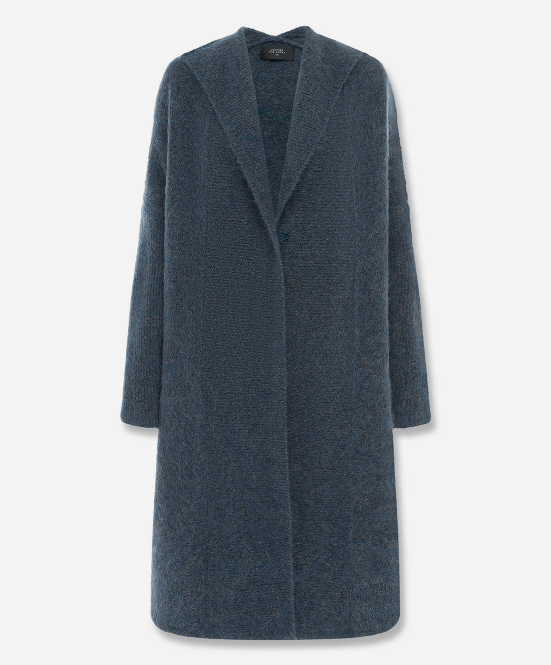 Blanc Mohair Wool Long Wrap Coat