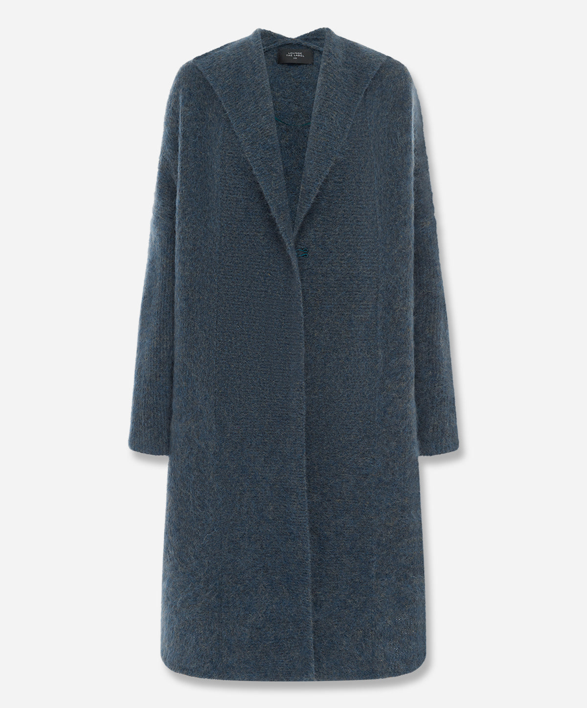 Blanc Mohair Wool Long Wrap Coat
