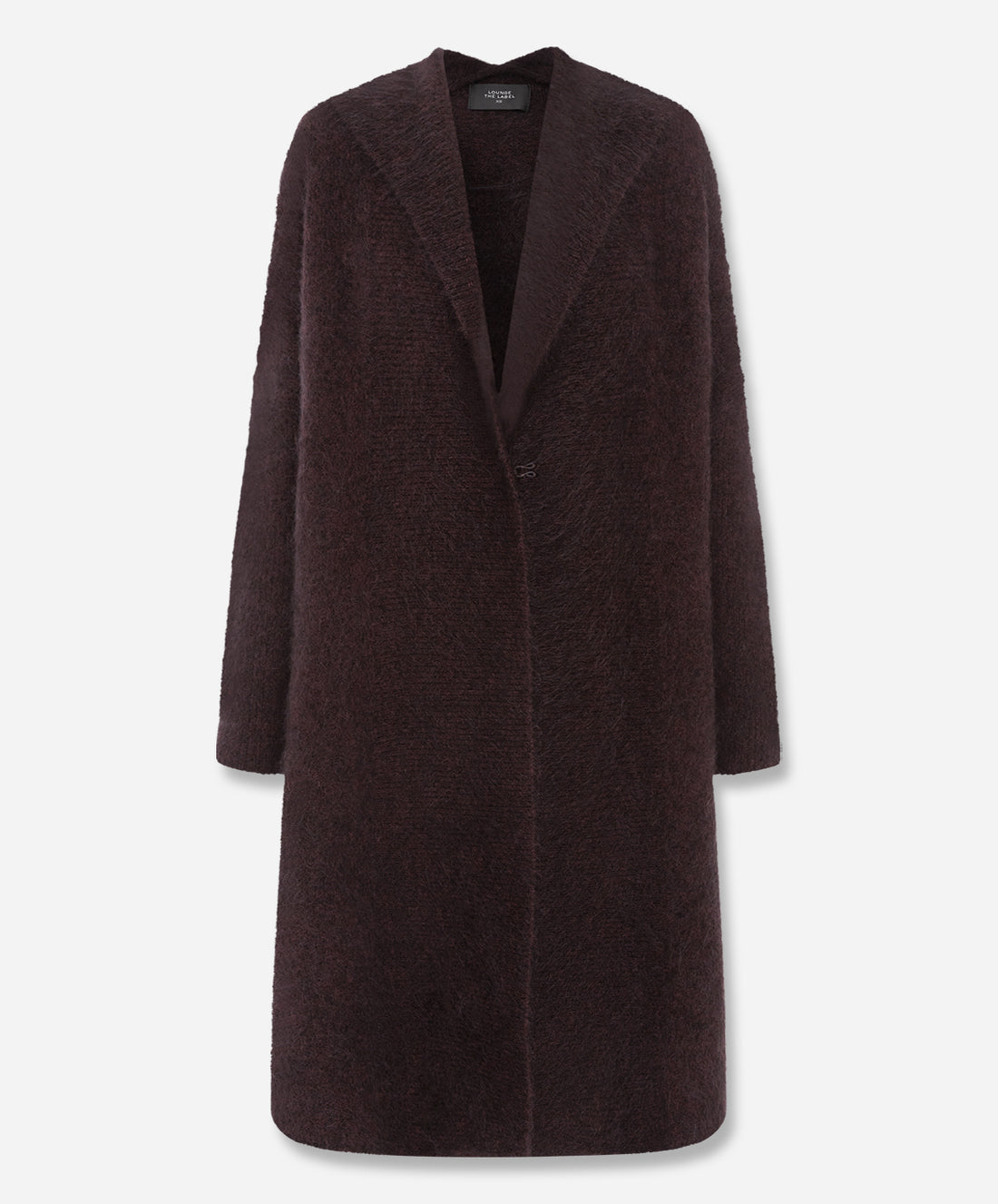 Blanc Mohair Wool Long Wrap Coat