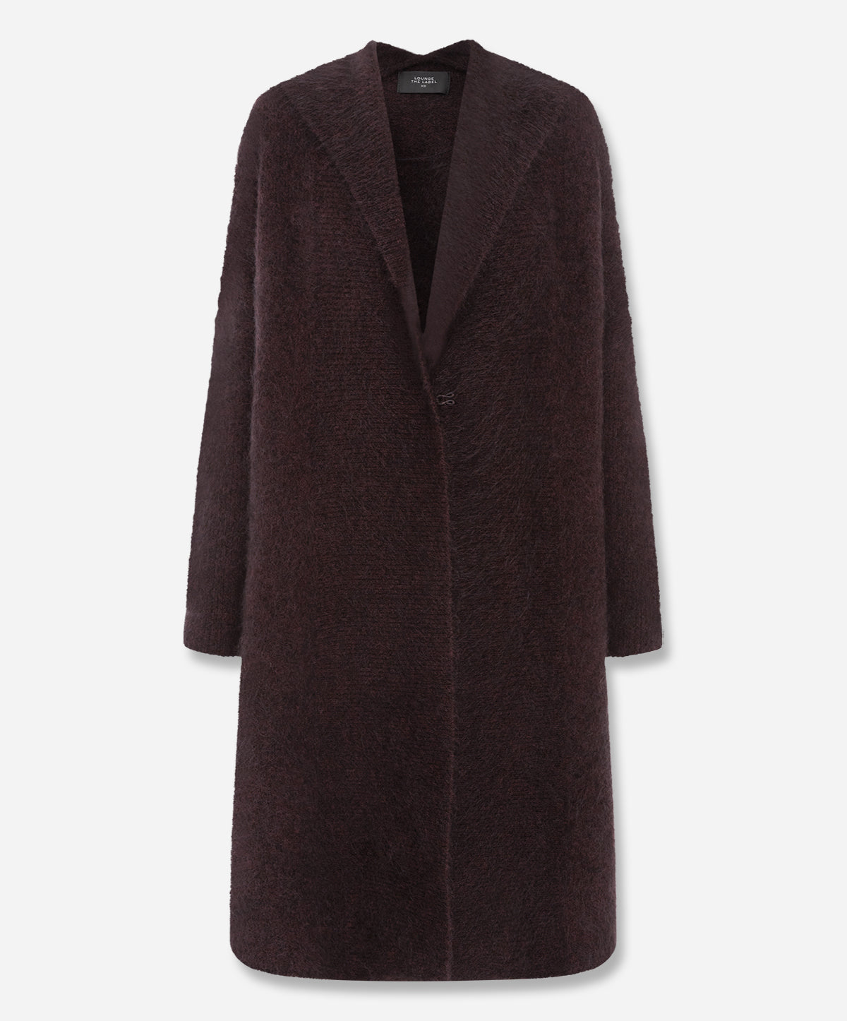 Blanc Mohair Wool Long Wrap Coat