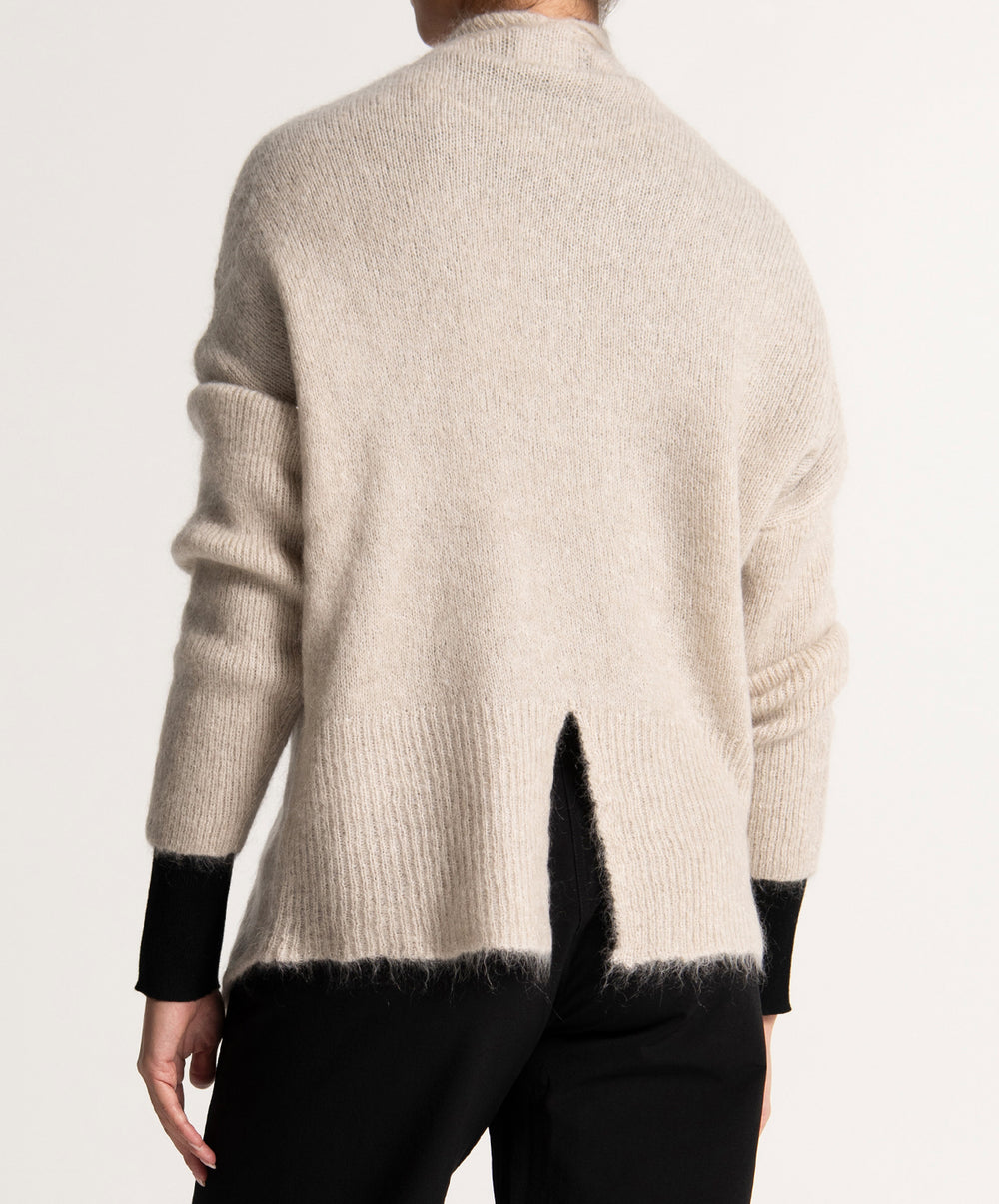 Vienna Mohair Wool Shawl Collar Short Cardigan