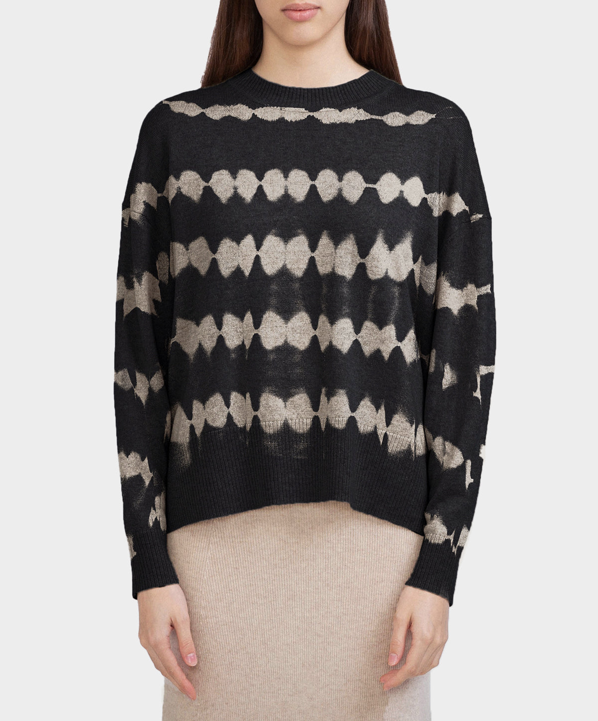 N.20 Cashmere Blend Oversize Crew Tie Dye