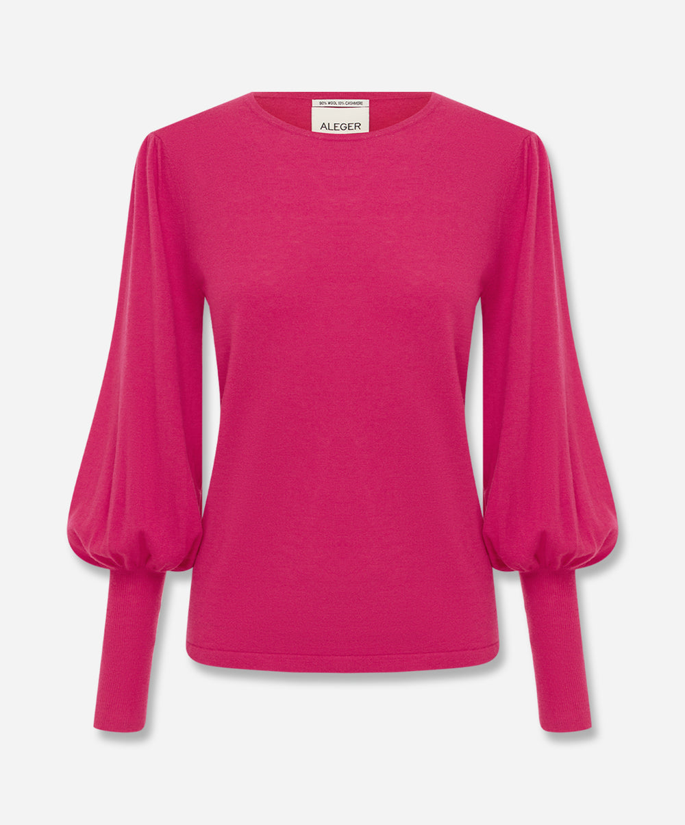 N.33 Cashmere Blend Bell Sleeve Crew