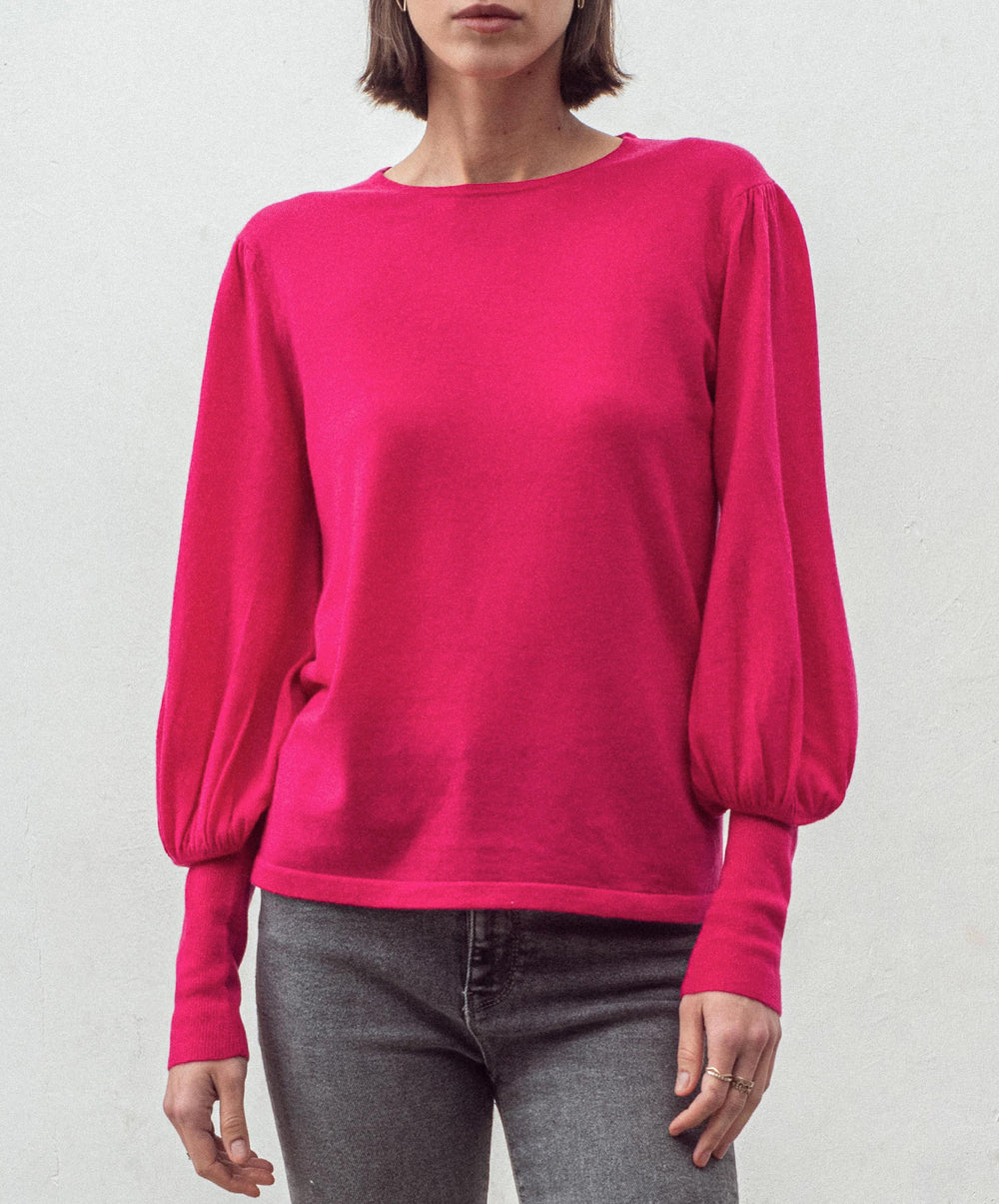 N.33 Cashmere Blend Bell Sleeve Crew