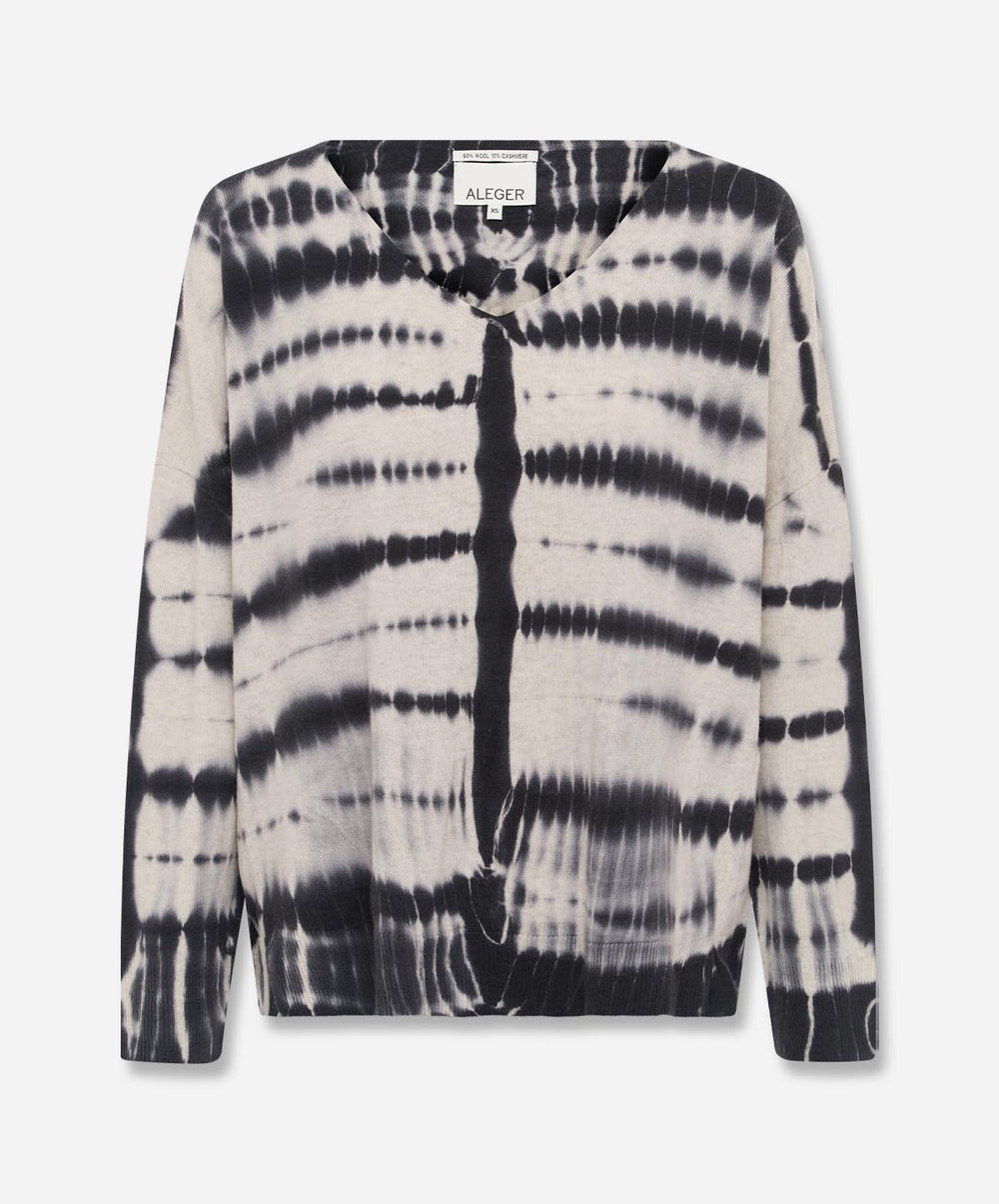 N.29 Cashmere Blend Tie-Dye V Neck